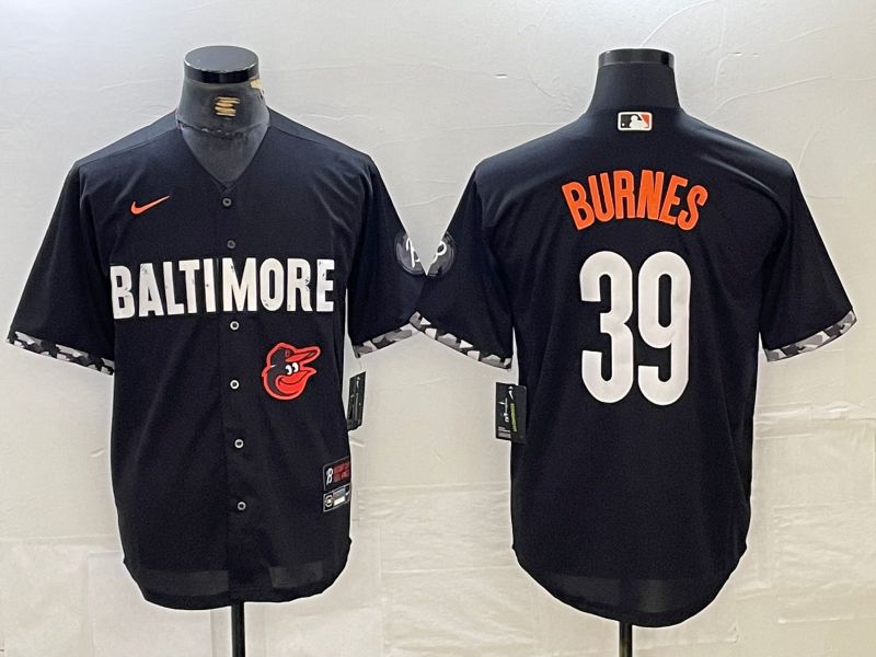 Men Baltimore Orioles #39 Burnes Black City Edition Nike 2024 MLB Jersey style 2->->MLB Jersey